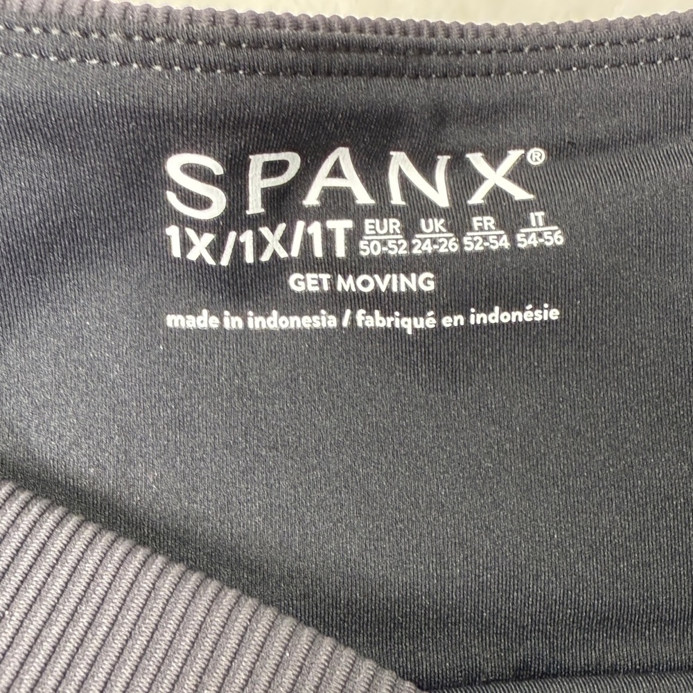 SPANX Get Moving Contour Rib Front Slit Skort 1X Very Black Sporty Tennis NEW - Picture 5 of 17